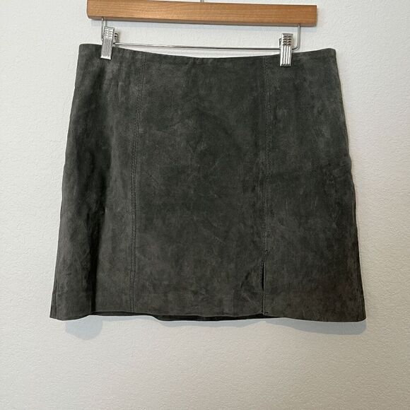 BlankNYC Roadtrip Suede Leather Micro Mini Skirt Women's Size 29 - Picture 2 of 7